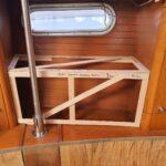 Nick prepared templates for the saloon cupboards to ensure a superb fit