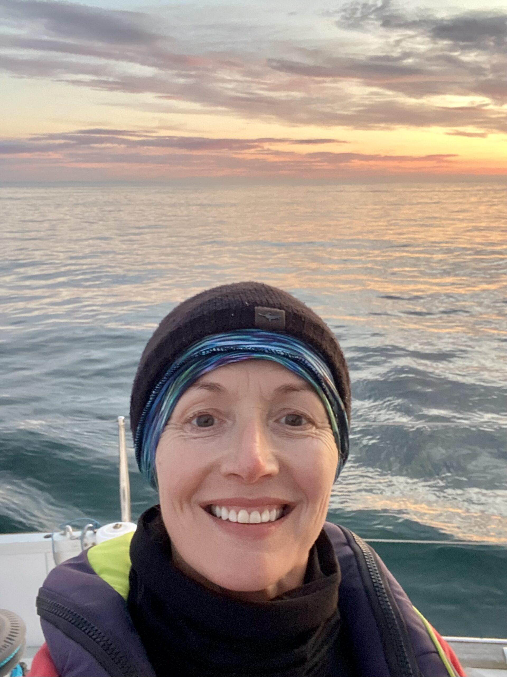 Warm clothes on in preparation for the sun setting