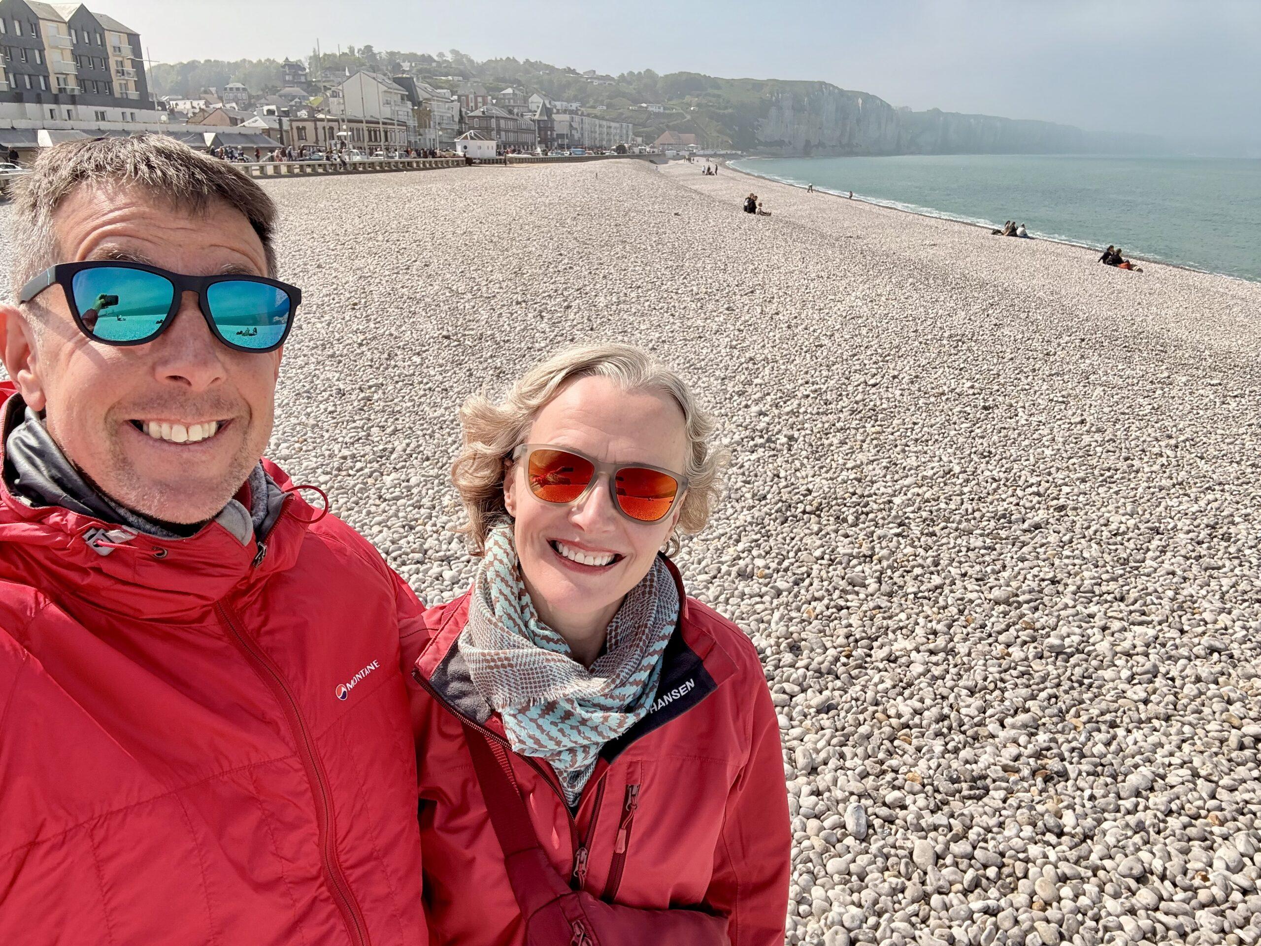 The beach at Dieppe reminded us of Eastbourne.