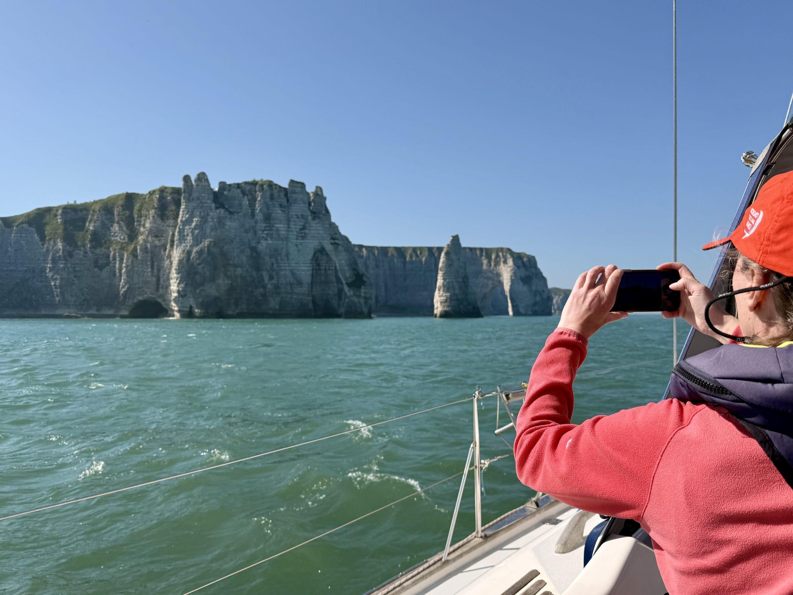 The cliffs at Etretat were an impressive sight and reminded us of Durdle Door!