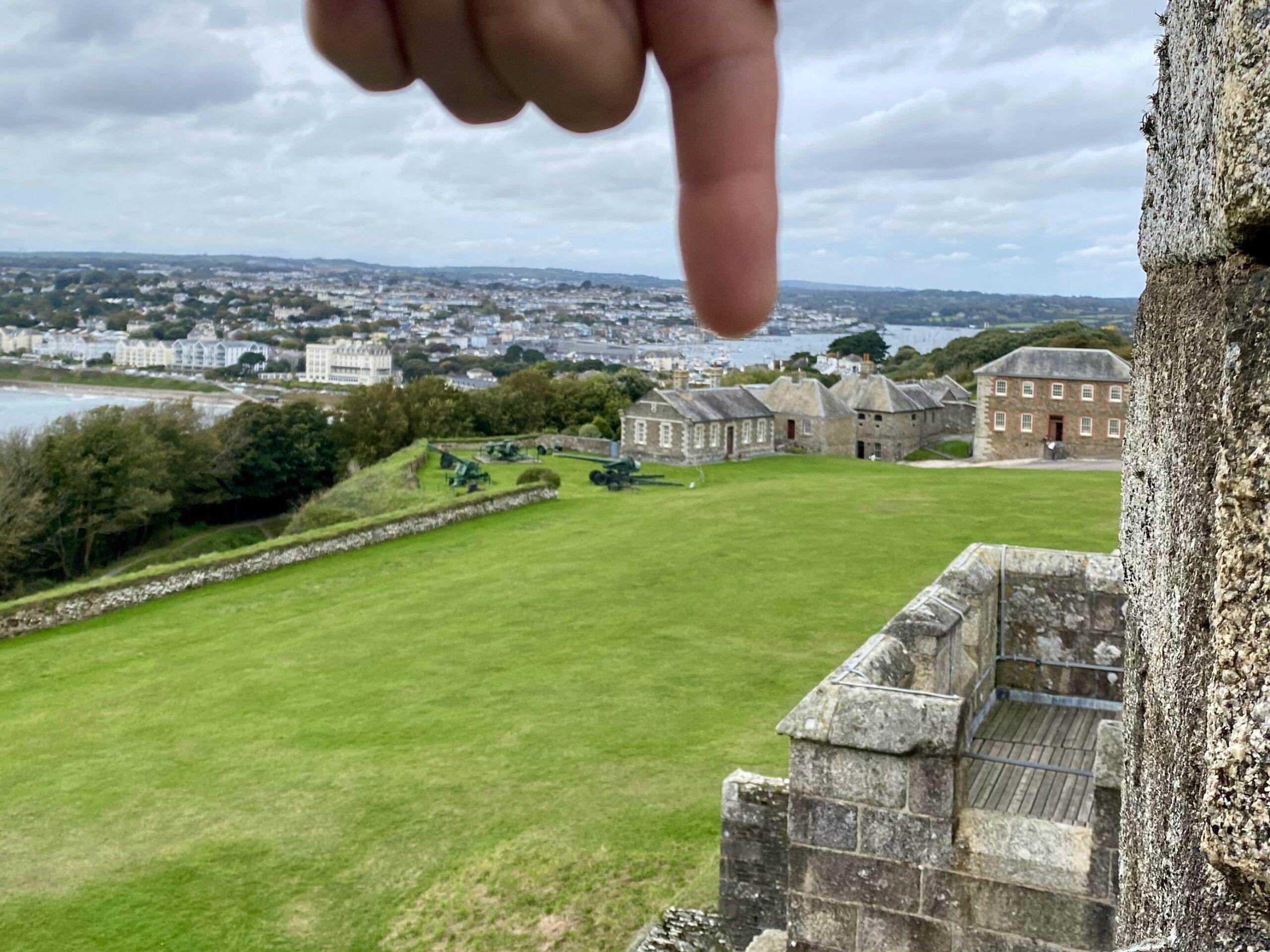 We could see Yanula Blue from Pendennis Castle