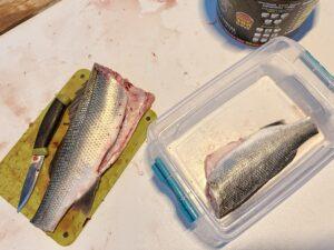 Sea bass prep