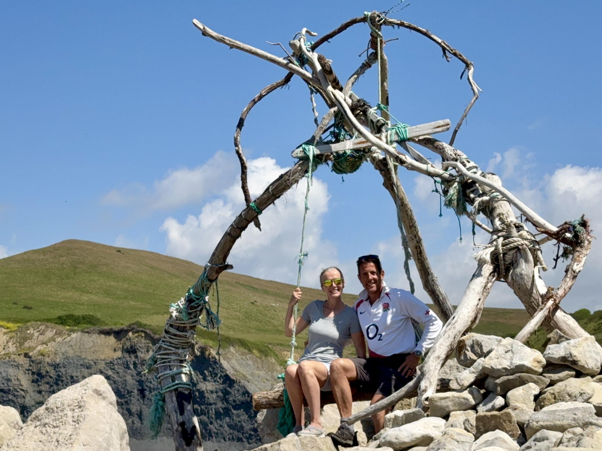 Alternative architecture on the beach at Chapman’s Pool