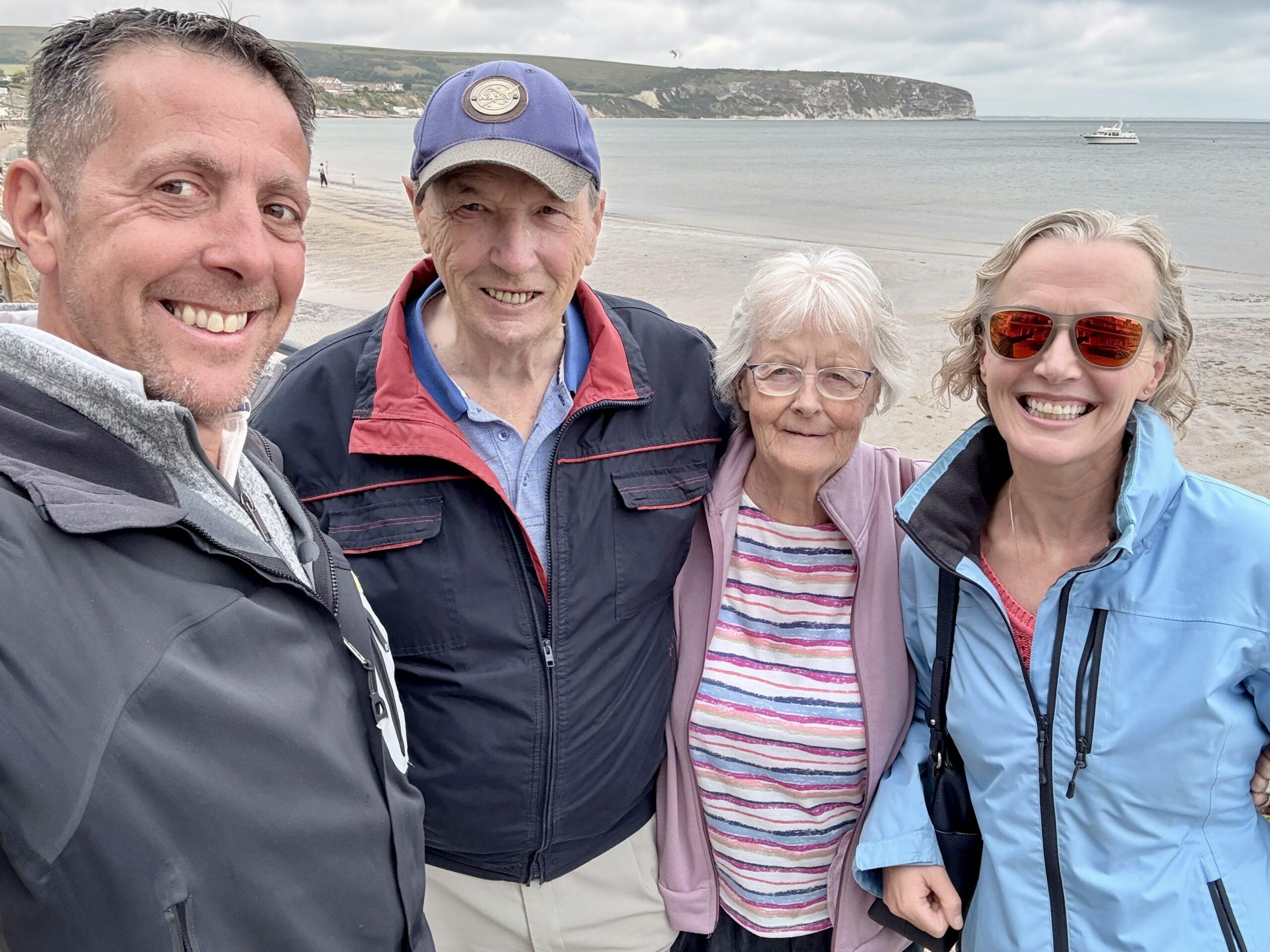 Jen’s folks join us and we take a bus trip to Swanage for the day