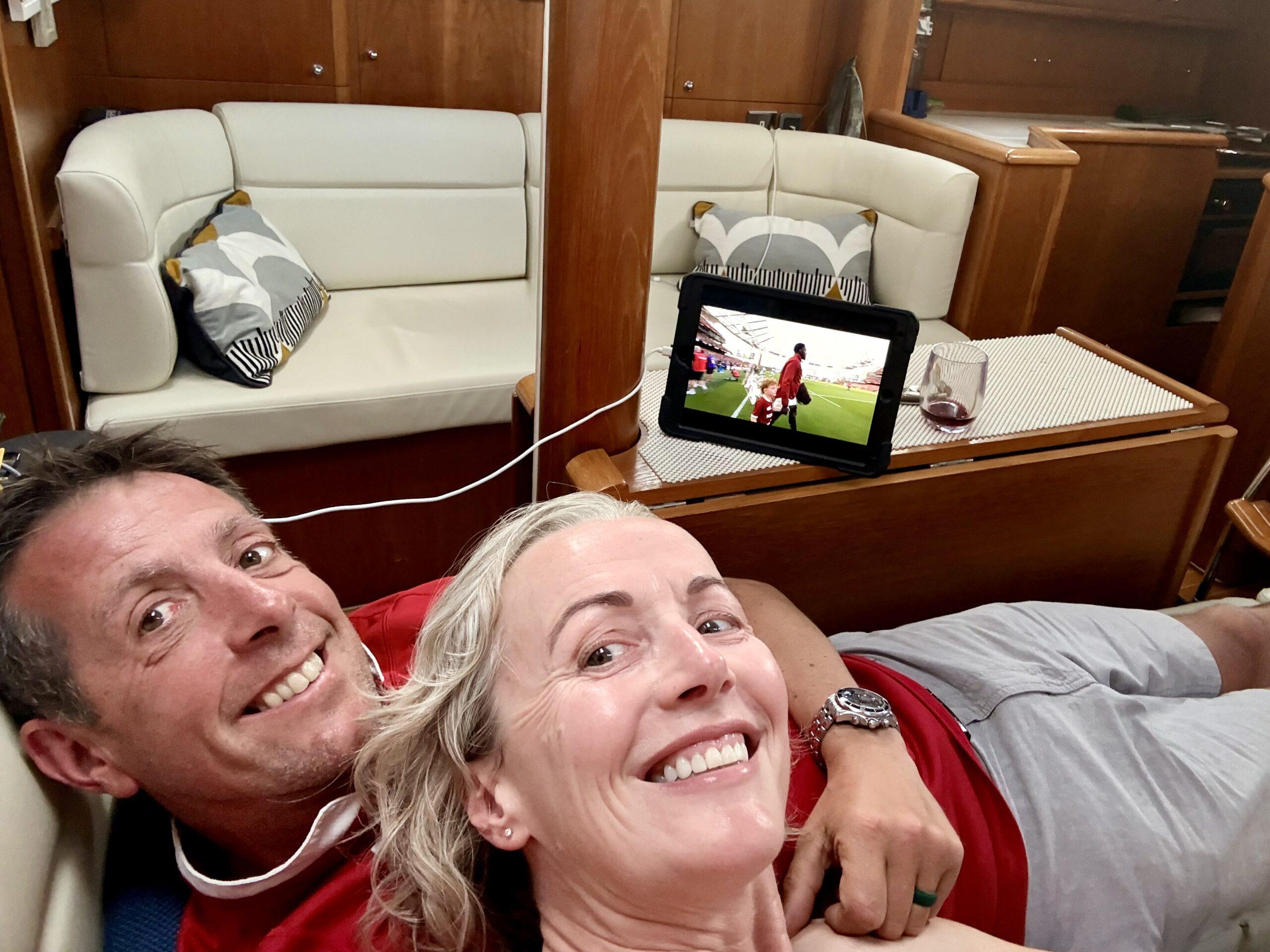 Snuggling up to watch The British and Irish Lions!